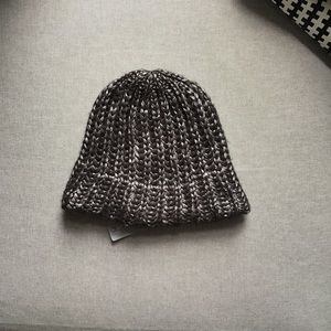 Athleta Black Metallic Beanie NWT